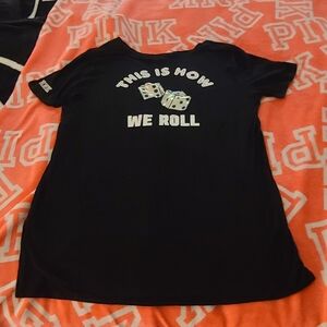 PINK Victoria's Secret Black 'This is How We Roll' LAS VEGAS SIZE LARGE